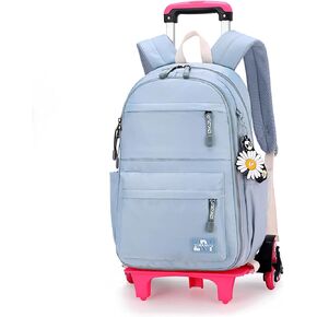 Rolling Backpack,Backpack with Wheels,Kids Roller Backpack for Girls Boys Travel Bag on Wheels Kids Trolley School Bag,Purple