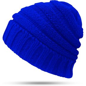 Cable Knit Beanie Women Winter Warm Soft Thick Hats Trendy Chunky Skully Beanies
