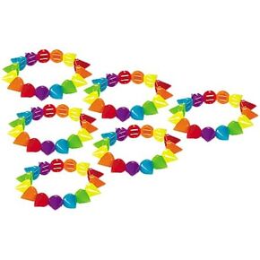 Rainbow Bracelet 12 Pk Party Favors for Teens Rainbow Party Supplies Goody Bag Stuffers Birthday Favors Rainbow Party Favors Unicorn Jewelry for Girls Bracelets for Girls Punk Jewelry