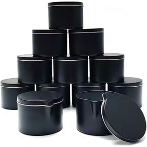 Ryaner 6 PCS 6OZ Empty Pour Spout Massage oil jar with Lids -6oz Fill Capacity- Bulk Candle jar for DIY Making - Empty Pour Spout containers.