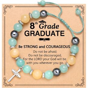PINKDODO 5th 8th Grade Graduation Gifts for Girls Cross Bracelet for Daughter Granddaughter