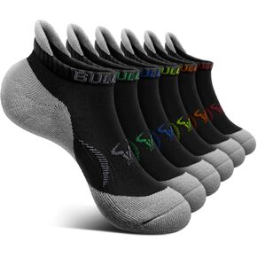 BULLIANT Men Ankle Socks,Athletic Running Socks Breathable Wicking For Men Women Cushioned Footbed Arch Supportive