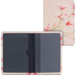 kwmobile Registration and Insurance Holder - Car Document Holder for Vehicle Documents and Cards - PU Leather with Design - White/Black