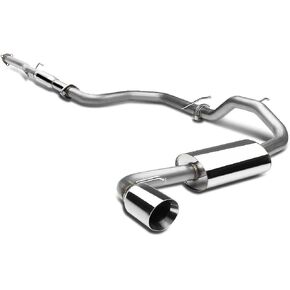DNA MOTORING CBE-HC88-NRT Stainless Steel Cat Back Exhaust System [Compatible with 88-91 Honda Civic 3-Door Hatchback]