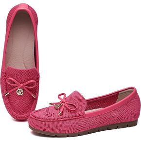 Loafers for Women Comfortable Knit Slip-On Shoes-Breathable Lightweight Driving Walking Mesh Flats for Work Office Comfort