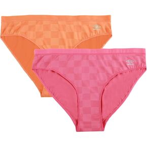 أداء Umbro للمرأة المتنوع 2 سراويل بيكيني - المرجان/nasturitum - كبير