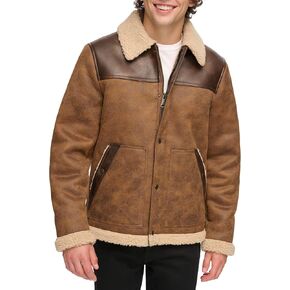 Levi's Men's Mixed Media Faux Shearling Jacket