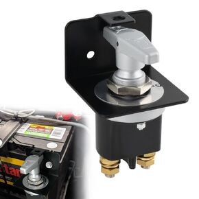 Disconnect Switch 12V 24V 36V with Lockout Plate，20247 Battery Cut Off Switch 500A High Current Battery Kill Switch Compatible with Polarity Negative Kill Switch for Cars, Boats, RVs
