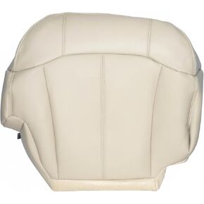 GXARTS Driver Side Bottom Replacement Leather Seat Cover Med Tan #522 or 52i Compatible with Chevy Silverado 1500 2500 HD 3500 GMC Sierra 1500 2500 HD 3500 1999 2000 2001 2002