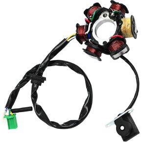 6 Coils 5 Wires Ignition Stator Magneto, Replacement for GY6 50cc 70cc 90cc 110cc 125cc 150cc Scooter Moped Go-Kart Pocket Bikes, Replacement for TaoTao Replacement for Buyang