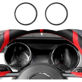 RT-TCZ Carbon Fiber Dashboard Cover Dash Board Ring Cover Trim Trim Decoration Incoration for Ford Mustang 2015-2018