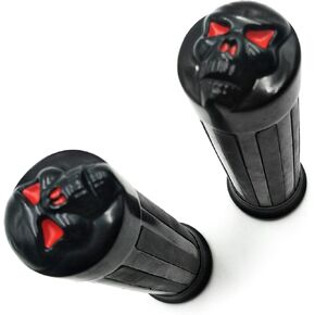 XKMT-Skull Style Hand Grips 1" Handlebar Compatible with Harley XL 883 Hugger Sportster Cruiser Black [B0125VOQ4W]