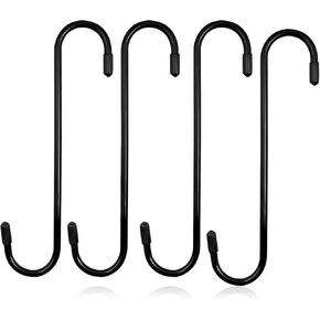 شماعات الفرجار 4 PCS ، سنانير الفرجار S-type مع نصائح مطاطية للصيانة الآمنة ، Universal لمعظم السيارات (أسود)