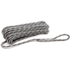 1/4 Inch x 65 Feet (6mm x 20m) Double Braided Polyester Rope - for Aborist Rigging Tree Work, Halyard, Sailing - High Strength Supporting for Camping, Hiking and Utility