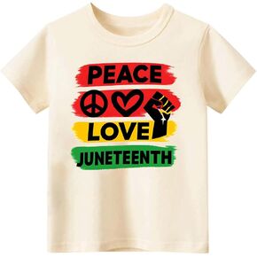 القمصان Juneteenth القمصان-قميص Juneteenth الصغير ، تي شيرت بأكمام قصيرة للأولاد والبنات الصغار ، تتراوح أعمارهم بين 2 و 8 سنوات