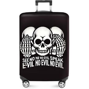 ANNA QUEEN Travel Around the World Luggage Cover, Colorful Landmark Suitcase Protector with Airplane & Globe Design, Stretchable, Washable Travel Sleeve for 18-32 Inch Luggage
