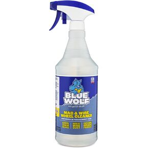 Blue Wolf Mag & Wheel Cleaner Spray – Heavy Duty Tire & Rim Cleaner, Removes Brake Dust, Grease & Road Grime, Restores Shine, Fast-Acting Formula for Deep Cleaning & Protection – 32 oz