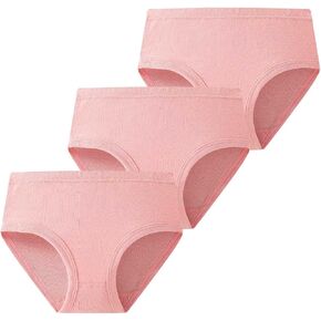 3 Pack Girls' Briefs Toddler Pure Cotton Panties Soft Underwear