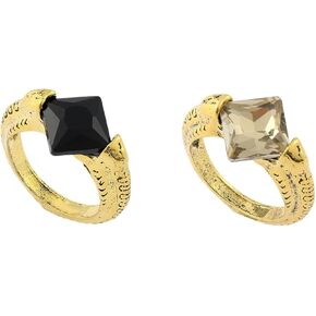 2 Set Crystal Ring Magic Ring Stone Retro Bronze