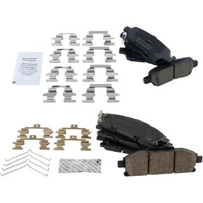 TRQ Brake Pads Ceramic Compatible with 2011-2017 Nissan Quest