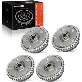 A-Premium 4PCS Exhaust & Intake Engine Variable Valve Timing (VVT) Sprocket Gear Camshaft Adjuster Phaser Compatible with BMW X5 2004-2010, 545i, 550i, 645Ci, 650i, 745i, 745Li, 750i, 750Li, Alpina B7