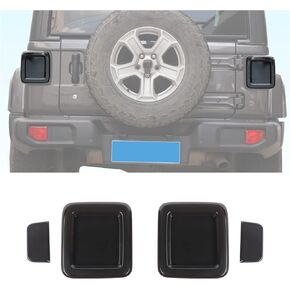 Hoolcar Tail Light Lamp Cover Guard Trim Frame Bezels Decoration Accessories for 2018-2022 Jeep Wrangler JL JLU, for Halogen Lamp (Smoked Black)