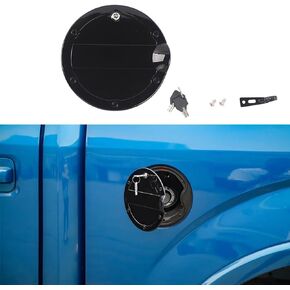 Fuel Tank Cap Cover Fuel Filler Door Locking Gas Cap with Key for Ford F150 2015 2016 2017 2018 2019 2020 Exterior Accessories