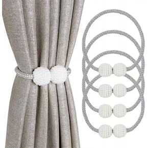 8 Pack Magnetic Curtain Tiebacks, Curtain Tiebacks Buckles Holdbacks Holders for Home Bedroom Office Decorative Curtain(Grey)