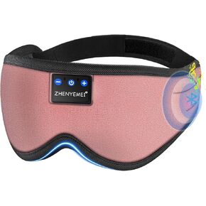 Bluetooth Sleep Headphones Bluetooth Sleep Mask | 3D Eye Mask for Sleeping | 16hrs Playingtime | Light Blocking Eye Mask | Auto - Off Timer | Best for Sleeper | Travel