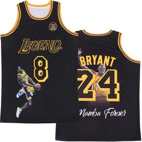 Men's Jerseys Legend 8 24 Hip Hop Sports Shirts Black Snakeskin Stitched Basketball Jersey