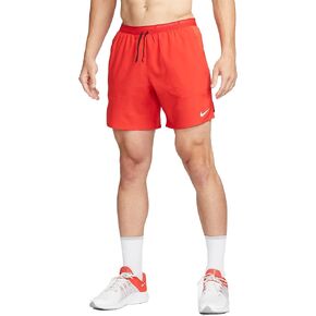 Nike Dri-Fit Stride Men 7 "شورتات موجزة على الجري ، جامعة Red/Black ، L العادية الولايات المتحدة