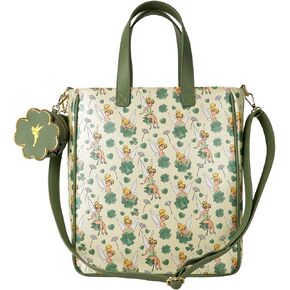 Loungefly Disney Tinker Bell 4-Leaf Clover Tote Bag with Coin Bag
