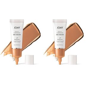 JOAH Beauty Perfect Complexion BB Cream with Hyaluronic Acid and Niaciminade,Korean Makeup with Medium Buildable Coverage,Evens Skin Tone,Lightweight,Semi Matte Finish Deep with Neutral Undertones
