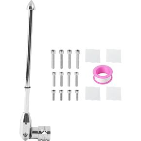 Foldable Flagpole Holder for 1/2in Luggage Rack for Harley Touring Spring Honda Goldwing Fold Down 90 Degree Bracket Flag Mount Kit Chrome