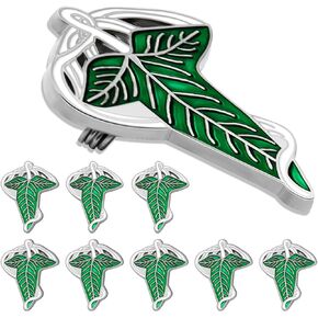 6/12/50/100 حزمة الأناقة Elven Tree Green Tree Leaf Finamel Pins Cloak Clasp Brooch Bulk-Colk-Colke Clit
