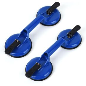FCHO Glass Suction Cups Heavy Duty Aluminum Vacuum Plate Handle Glass Holder Hooks to Lift Large Glass/Tile Suction Cup Lifter/Moving Glass/Pad for Lifting/Dent Puller (2 Pack) in Kuwait