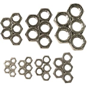 Allstar Performance ALL18291 Left Hand Steel Jam Nut Assortment, Zinc