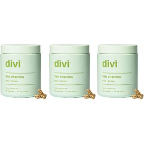 Divi Hair Vitamins for Women and Men - Made with Clean and Science-Backed Ingredients to Grow + Thicken - Create a Healthy Hair Environment - 30 Day Supply, 120 Count