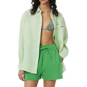 Lacoste Women's Oversized Striped Linen Shirt