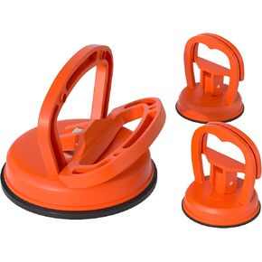 FIVEPEARS Car Dent Puller Kit，3PCS Car Dent Sucker Remover (1 Large + 2 Small)，Suction Puller for Car Dent Used for Car Dent Repair, Glass, Screenand Other Items Handling(Orange, Black, Yellow)