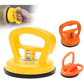 Car Dent Puller,3 Piece Suction Cup Dent Puller Handle Lifter, Powerful Car Dent Remover, Dent Removal Kit and Dent Repair Puller for Car Dent Repair(Yellow and Orange)