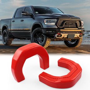 يغطي خطاف السحب 2pcs خطافات السحب الأمامية متوافقة مع ملحقات دودج رام 1500 2019-2024 ، غطاء عقبة مخصصة (غير مناسب لـ RAM 1500 Classic ، Warlock ، RAM 2500 ، RAM 3500