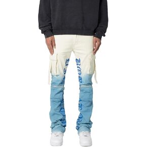 mnml Men's X634 Cargo Skinny Stacked Denim
