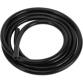 1 Pcs Universal Silicone Vacuum Tubing Hose High Temperature 6FT 3/16" 4mm ID 3mm Thickness Automotive Vacuum Line 130PSI Max Pressure Black Silicone