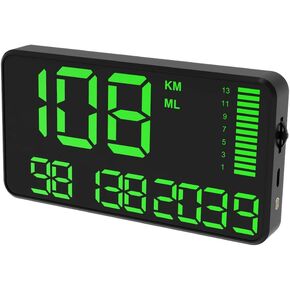 GPS Speedometer Odometer HUD Digital Display 5.5 inch MPH/KMH with Over Speeding Alarm for All Cars Vehicles