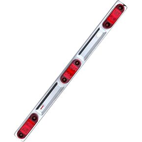 CCIYU TAILER TAIL LIGHT BAR 15 "بوصة 9 LED 3 تصريح حمراء التعرف على معرف العلامة شريط الضوء شريط LED مع/قوس الفولاذ المقاوم للصدأ السطح لالتقاط 12 فولت شاحنة مقطورة RV