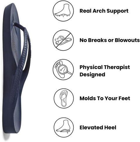Archies Arch Support Flip Flops for Men & Women – Orthotic Sandals for Plantar Fasciitis Relief – Lightweight, Cushioning, Shock-Absorbing Thong Sandals for Walking, Foot Pain & All-Day Comfort in Saudi Arabia