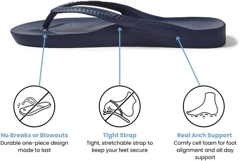 Archies Arch Support Flip Flops for Men & Women – Orthotic Sandals for Plantar Fasciitis Relief – Lightweight, Cushioning, Shock-Absorbing Thong Sandals for Walking, Foot Pain & All-Day Comfort in Saudi Arabia
