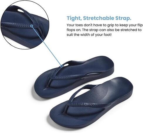 Archies Arch Support Flip Flops for Men & Women – Orthotic Sandals for Plantar Fasciitis Relief – Lightweight, Cushioning, Shock-Absorbing Thong Sandals for Walking, Foot Pain & All-Day Comfort in Saudi Arabia