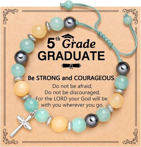 PINKDODO 5th 8th Grade Graduation Gifts for Girls Cross Bracelet for Daughter Granddaughter in Saudi Arabia